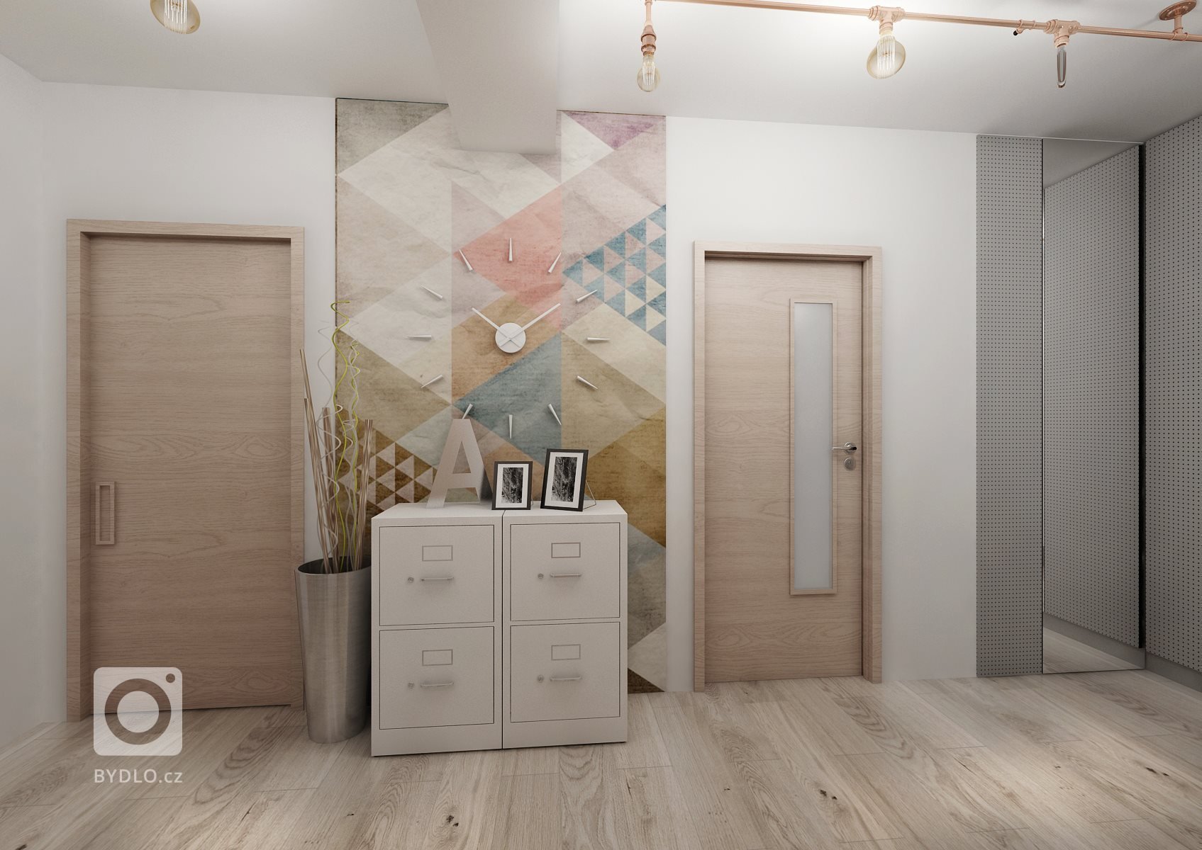 Zadání návrhu bytu od klientky znělo: moderní retro s&nbsp;industriálními prvky. Tak jsme na nábytek použily barevně neutrální bílou a šedou LTD, se kterými se…