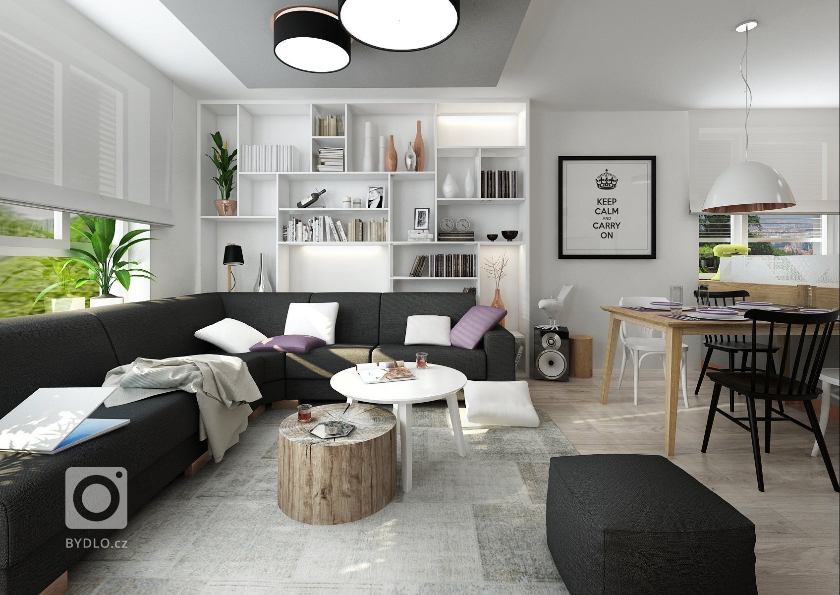 Zadání návrhu bytu od klientky znělo: moderní retro s&nbsp;industriálními prvky. Tak jsme na nábytek použily barevně neutrální bílou a šedou LTD, se kterými se…