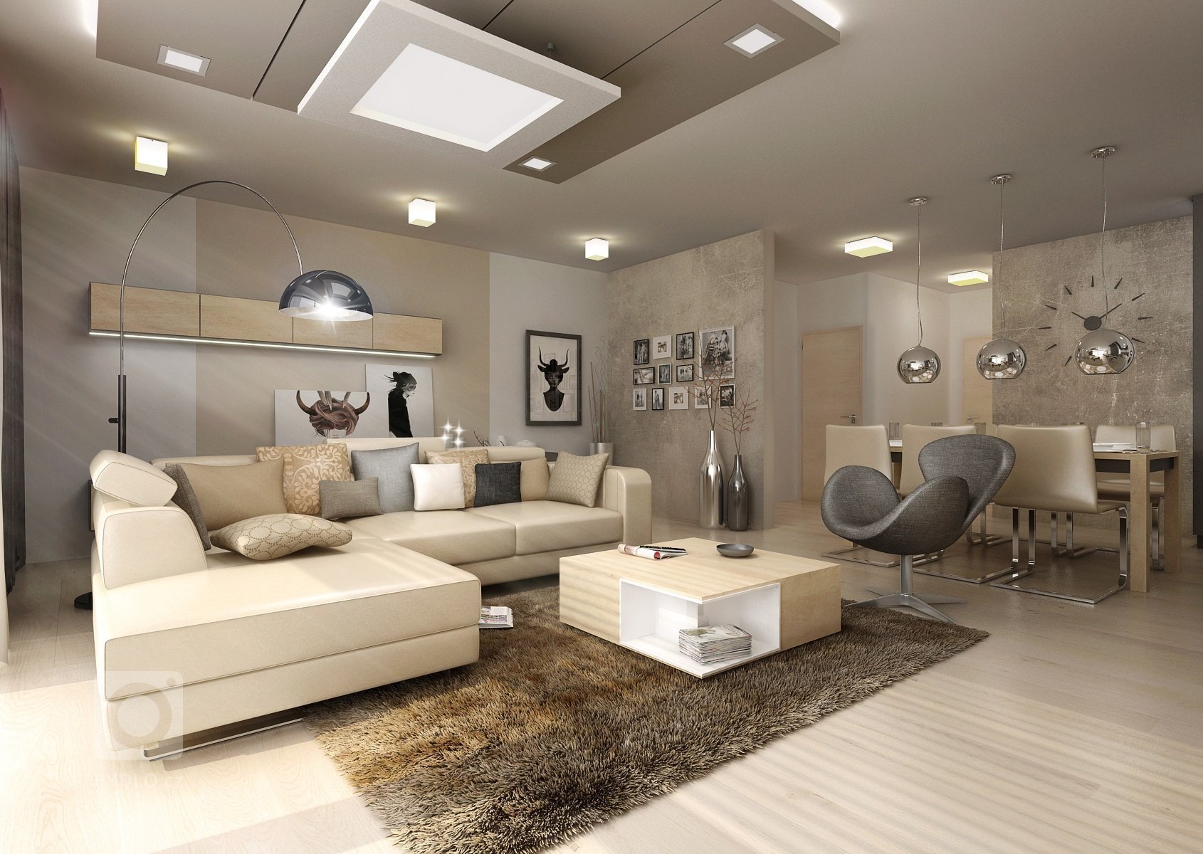 Doplňky a detaily, jako třeba lakované úchytkové profily na kuchyňské lince, ve svěže zelené barvě jsme použili pro oživení interiéru ve&nbsp;variantě návrhu s…