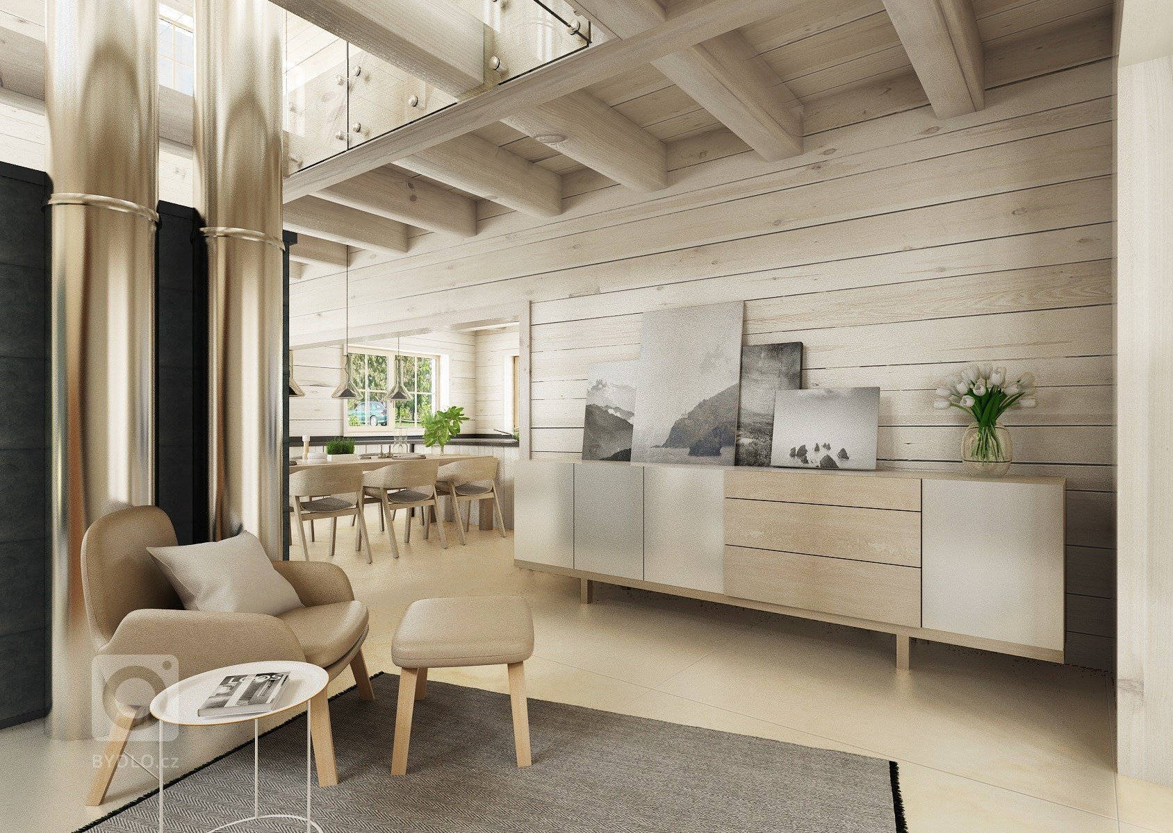 Moderní roubené stavby se stávají poslední dobou čím dál populárnější. V&nbsp;interiéru se to odráží především skloubením vesnického rustikálního stylu (trámy,…