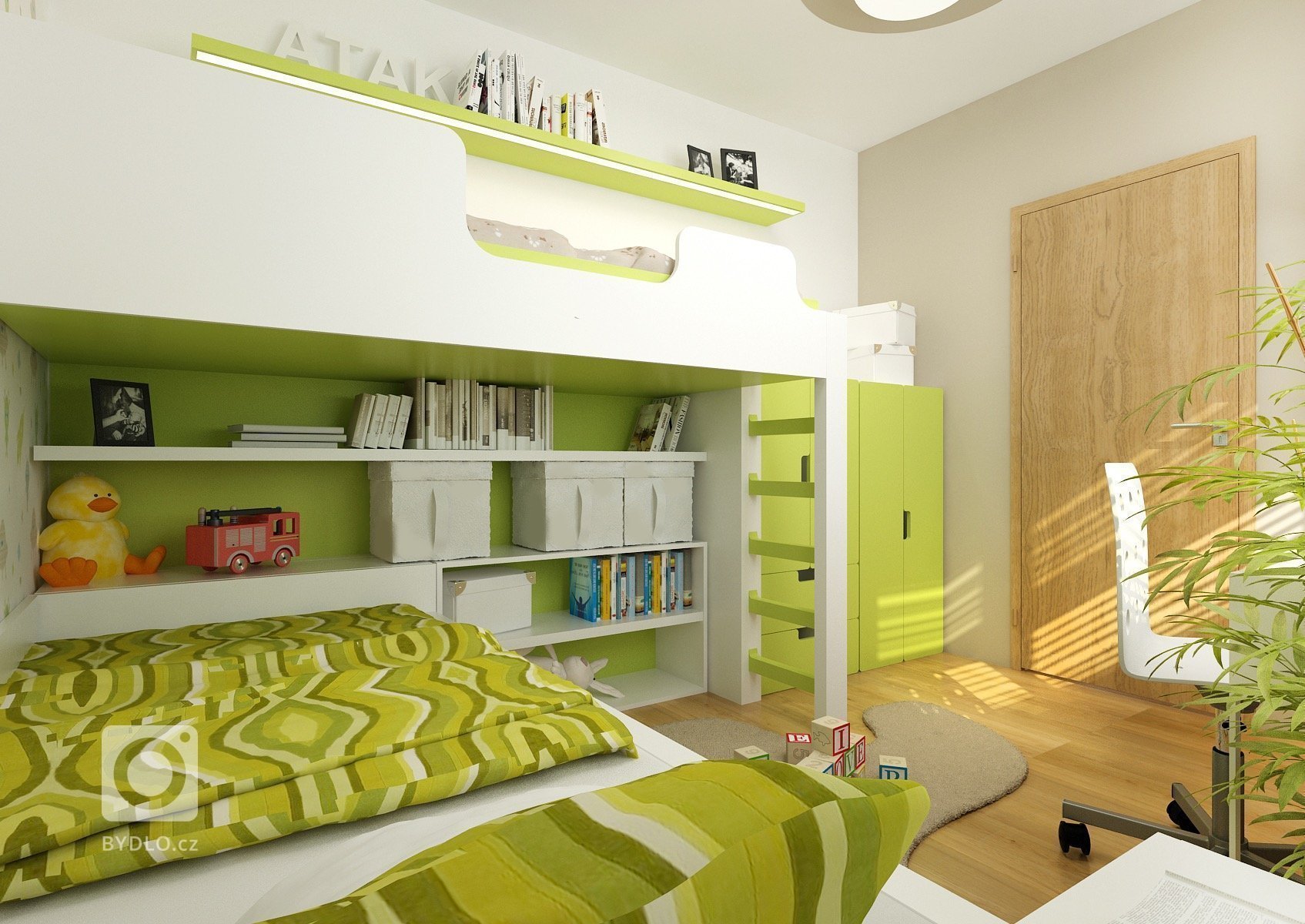 Kompletní řešení návrhu 3-pokojového bytu rodiny se dvěma dětmi. V obývacím pokoji je zajimavé použití více menších konferenčních stolků a dubového obkladu,…