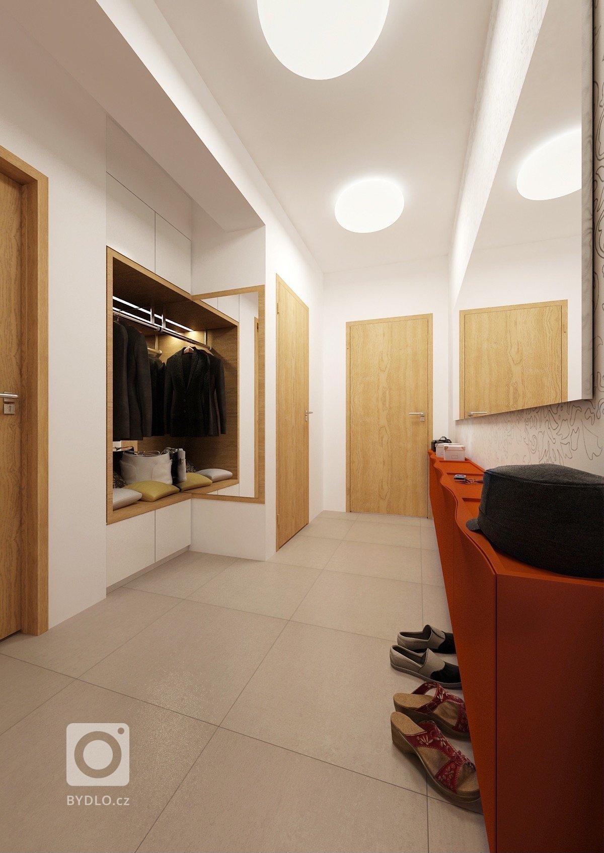 Kompletní řešení návrhu 3-pokojového bytu rodiny se dvěma dětmi. V obývacím pokoji je zajimavé použití více menších konferenčních stolků a dubového obkladu,…