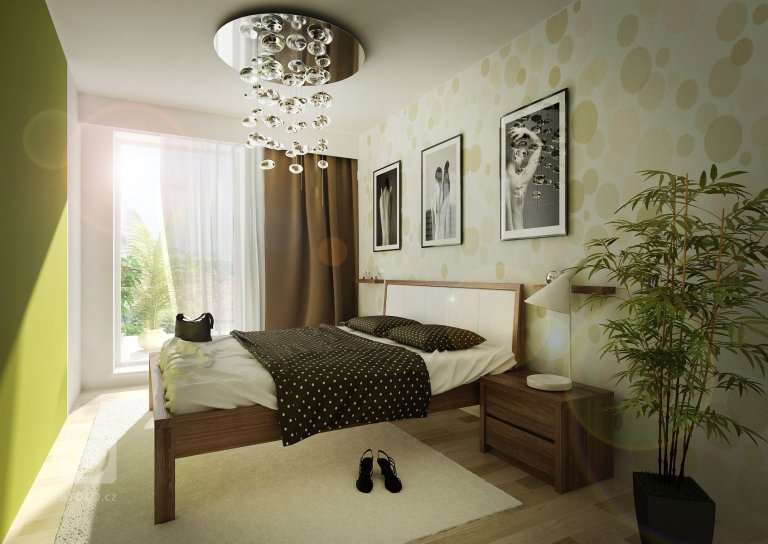 Komplet návrh bytu 2+kk . V&nbsp;interiéru se střídá světlý dřevodekor na vinylové podlaze s&nbsp;tmavším na nábytku. Dominantou obývacího pokoje jsou výrazné…