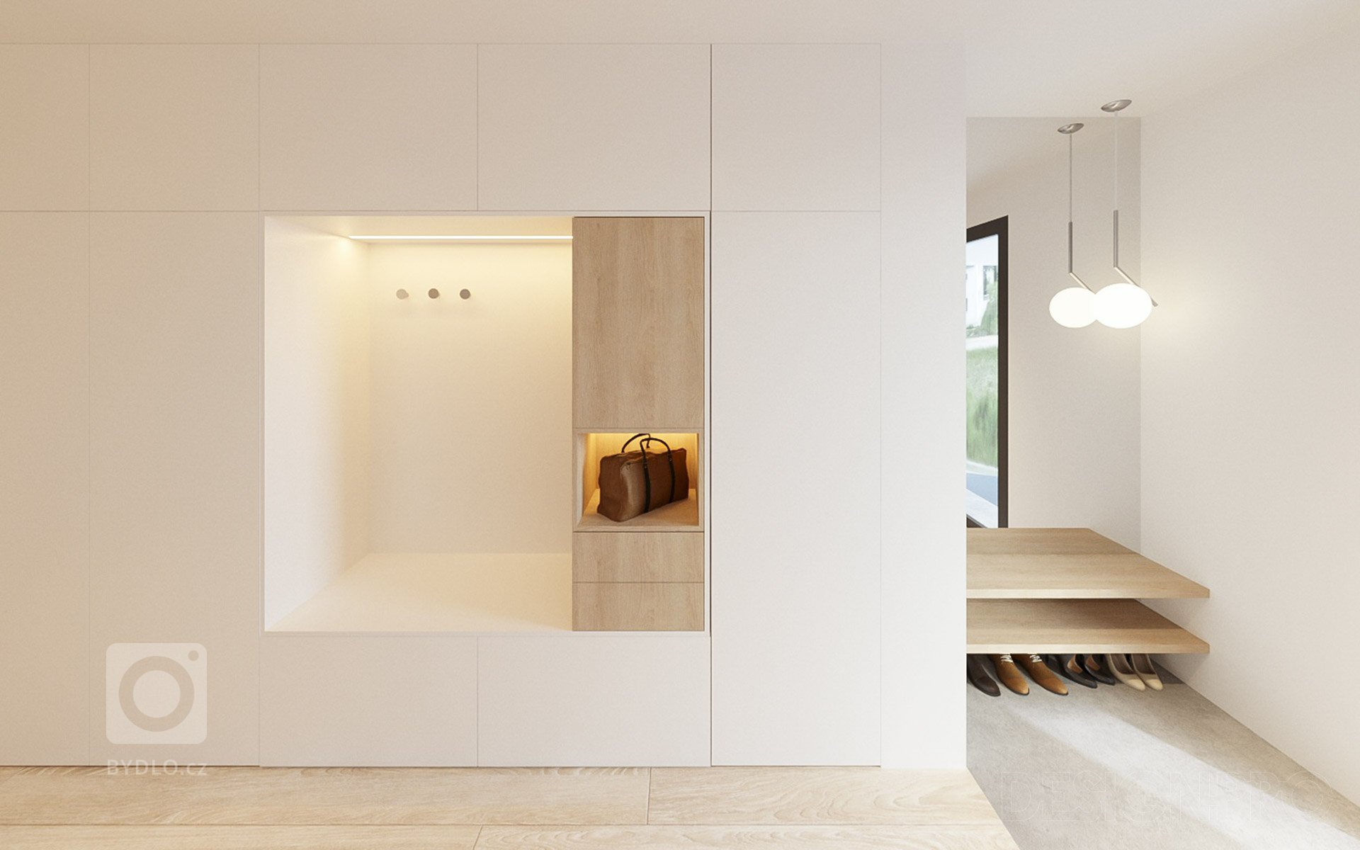 Interiér rodinného domu ve svahu na okraji Berouna s výhledem na celé město.&nbsp;

Klienti za námi přišli před zahájením výstavby domu, proto jsme mohli…