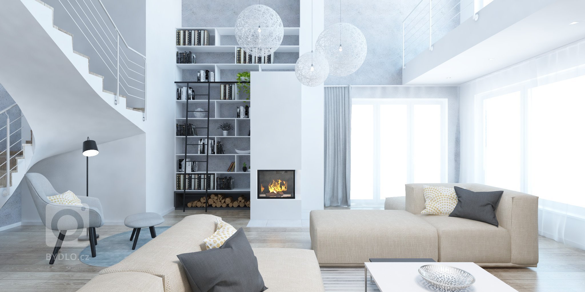 Dominantou priestrannej dennej zóny rodinného domu v Malinove je krb s knižnicou, ktoré umocňujú dojem z galérie spájajúcej dve podlažia.
Achromatický…