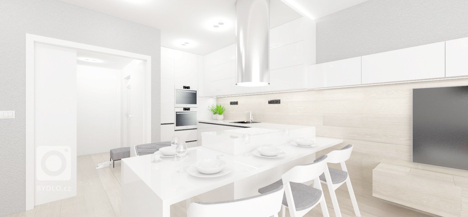 Dvojizbový byt, situovaný v novostavbe Marina Island v Prahe, kladie dôraz na vzdušnosť a čisté línie. Svieži vzhľad obytnému priestoru dodáva biela farba a…