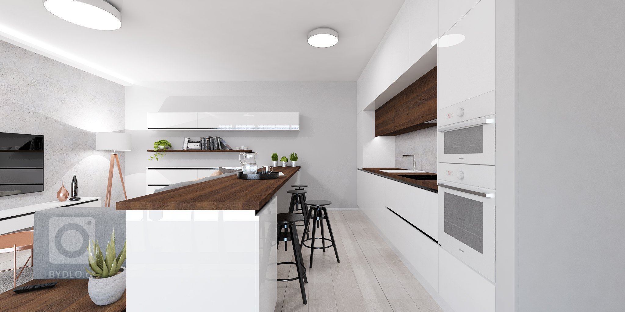 Moderný byt v Centre Bratislavy je charakteristický nadčasovým dizajnom a kontrastnými farbami ktoré dodávajú jedinečnosť v celom priestore.
