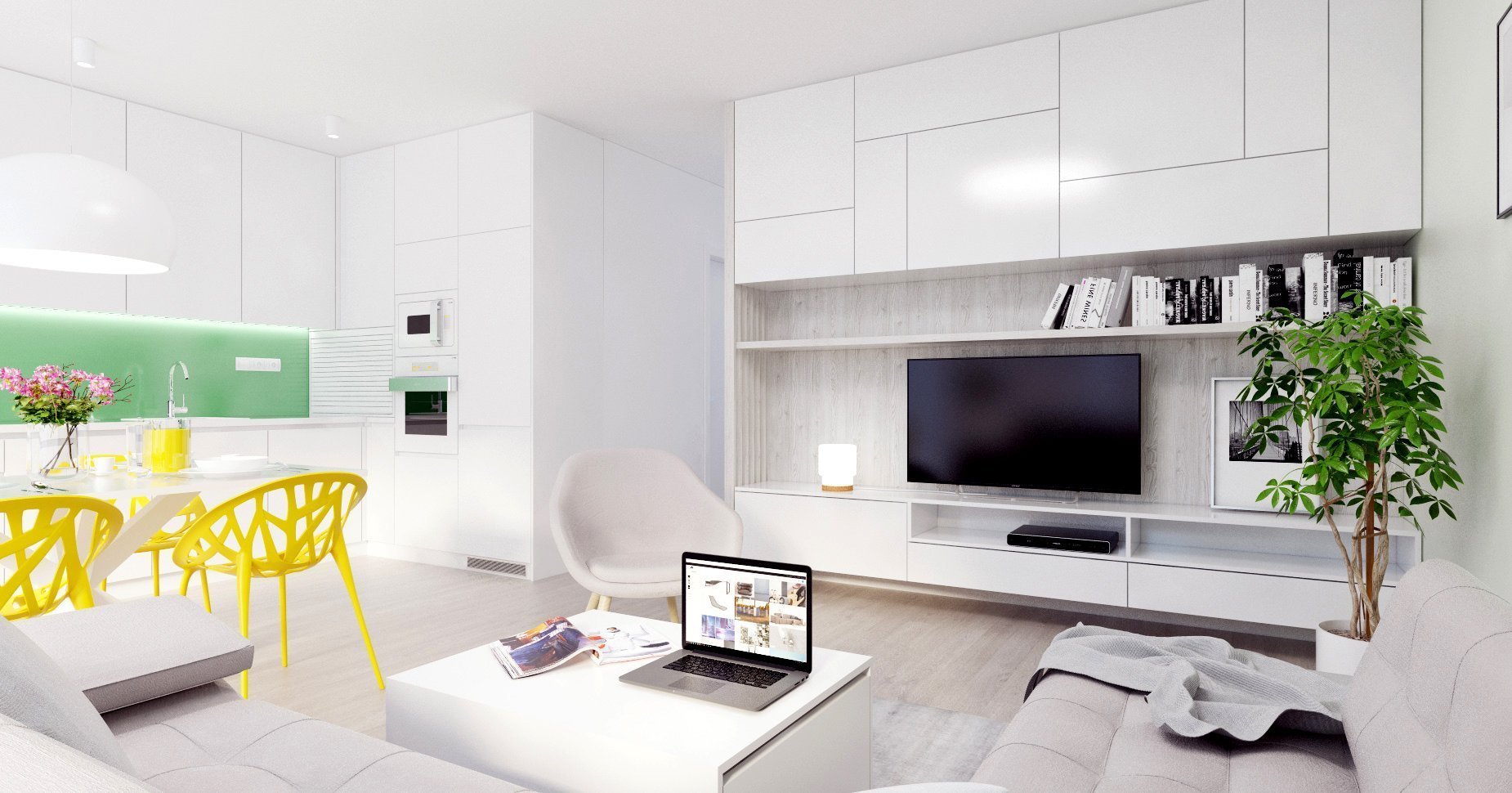 Svieži, dynamický a hravý - taký je tento interiér bytu v projekte Bory Bývanie.
4-izbový byt s výbornou dispozíciou je charakteristický spojenou dennou zónou…