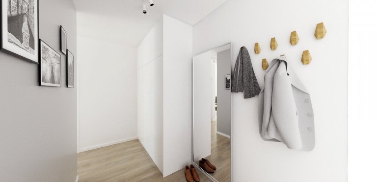 Útulný dvojizbový byt v Dúbravke je v znamení chlapského interiéru s dôrazom na funkčnosť a kontrastný dizajn.
