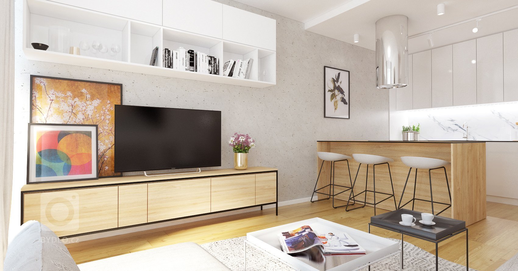 Návrh interiéru bytu v Rezidencia pri Mýte
