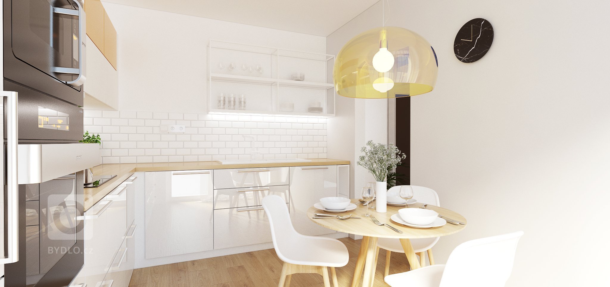 Byt pre štvorčlennú rodinu na severe Slovenska, v Žiline, žiari žltou, ktorá hravo dopĺňa nestarnúcu kombináciu bielej farby a drevodekoru. V tomto byte si na…
