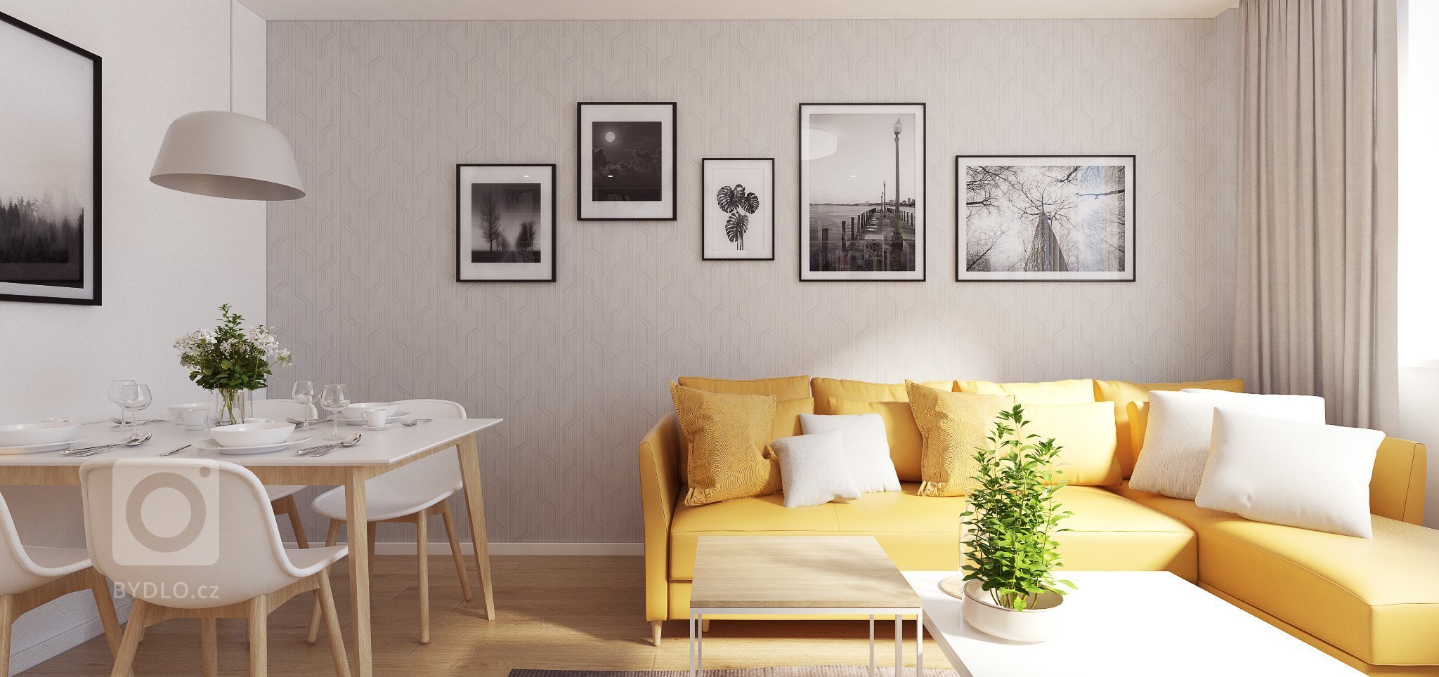 Byt pre štvorčlennú rodinu na severe Slovenska, v Žiline, žiari žltou, ktorá hravo dopĺňa nestarnúcu kombináciu bielej farby a drevodekoru. V tomto byte si na…