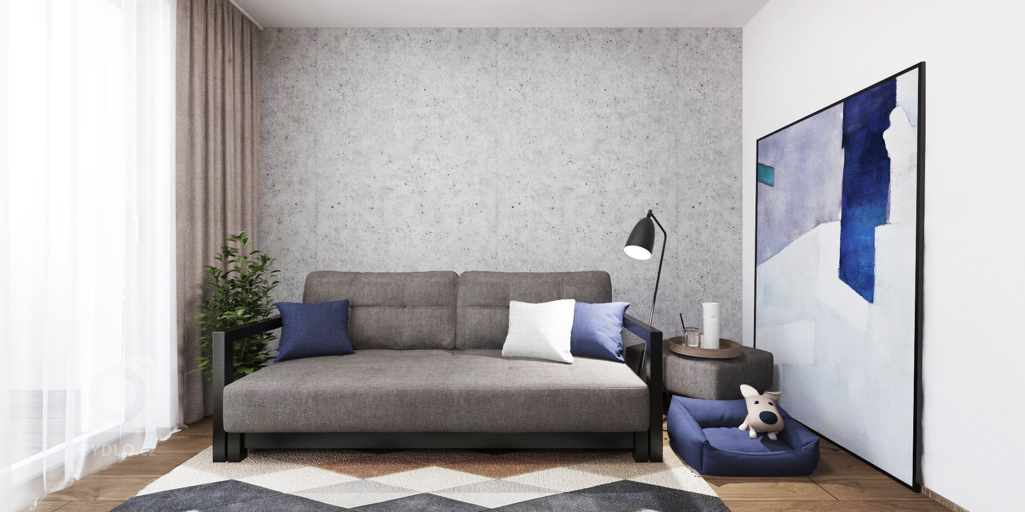 Minimalistický interiér s kontrastom dreva a mramoru.&nbsp;&nbsp;
