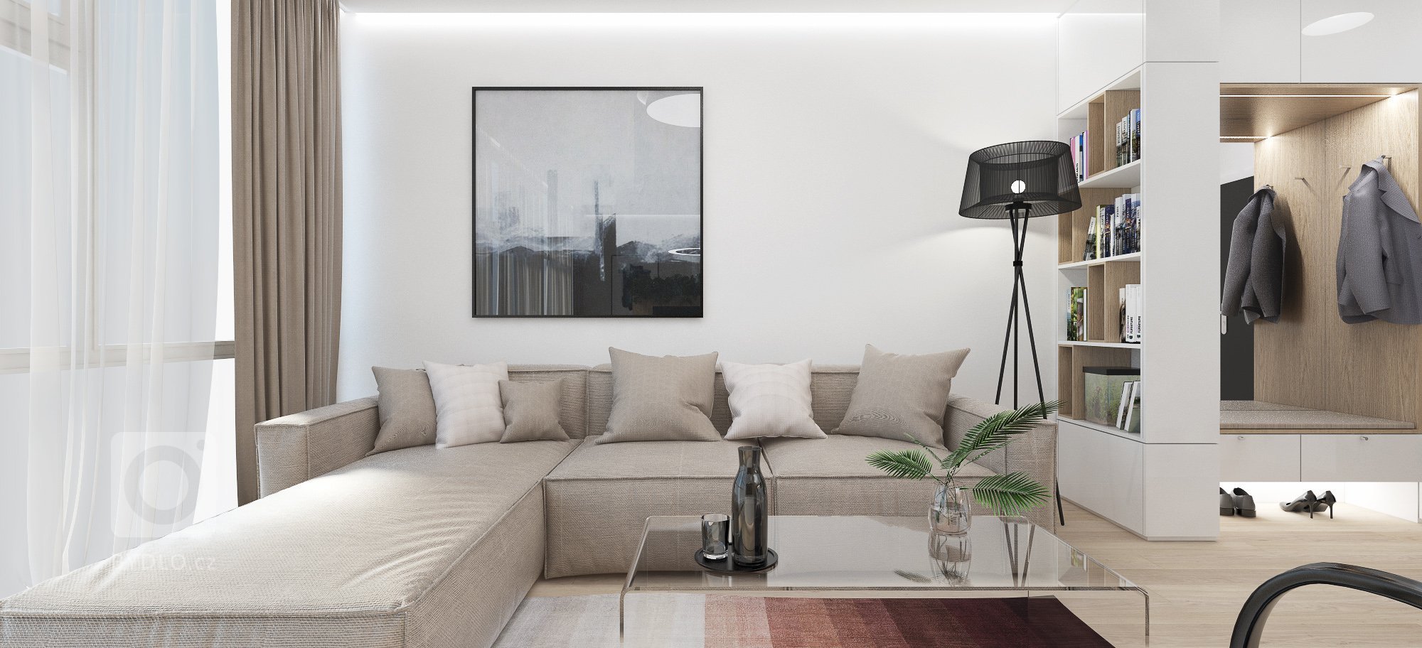 Interiér 2-izbového bytu v Bratislave vyniká konceptom v duchu elegancie, luxusu a zároveň si zachováva útulnú a príjemnú atmosféru&nbsp;
