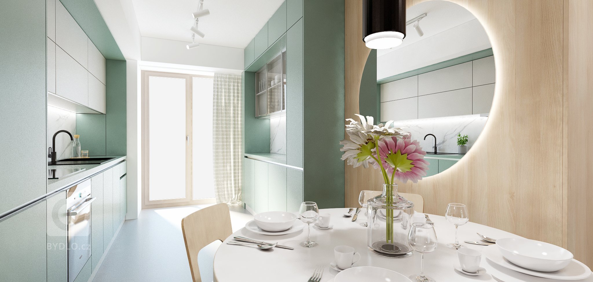 3-izbový byt v príjemnej kombinácii dreva a pastelových farieb
