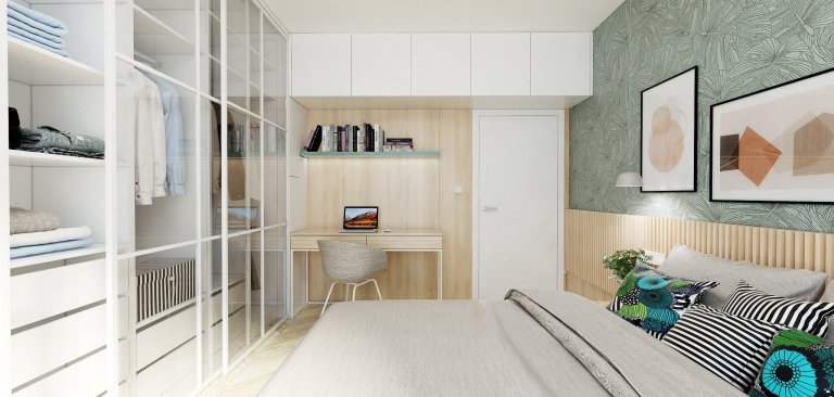 3-izbový byt v príjemnej kombinácii dreva a pastelových farieb

