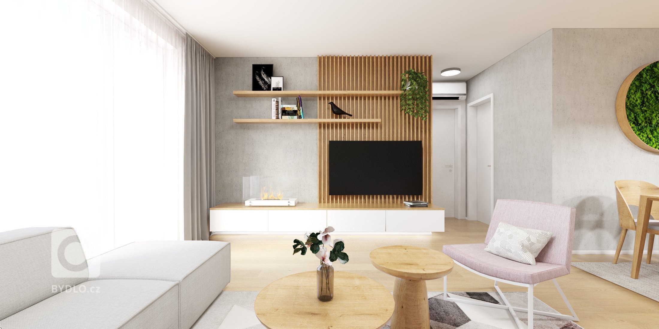 Náš&nbsp; návrh bytu v&nbsp;Kolísky Záhorská Bystrica&nbsp;????, kde sme sa pohrali s väčšími plochami machu od&nbsp;MOSSdesign&nbsp;☘️, ktoré pekne vyniknú na…