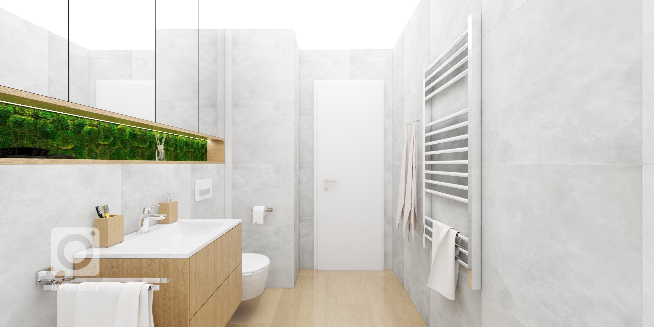 Náš&nbsp; návrh bytu v&nbsp;Kolísky Záhorská Bystrica&nbsp;????, kde sme sa pohrali s väčšími plochami machu od&nbsp;MOSSdesign&nbsp;☘️, ktoré pekne vyniknú na…