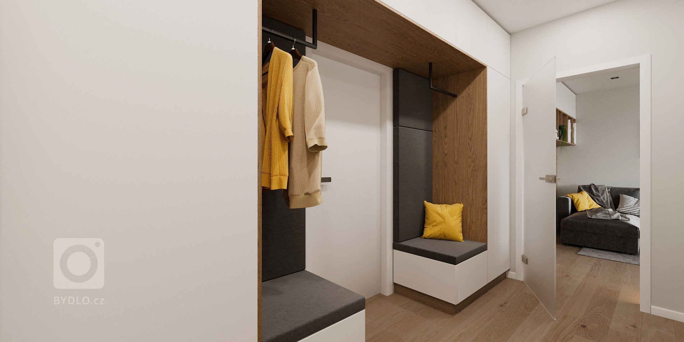 Nábytkové prvky vo výrazných materiáloch plynulo prechádzajú z priestoru kuchyne do obývačky, čím vytvárajú ucelený interiér dennej zóny bytu kde sme sa…