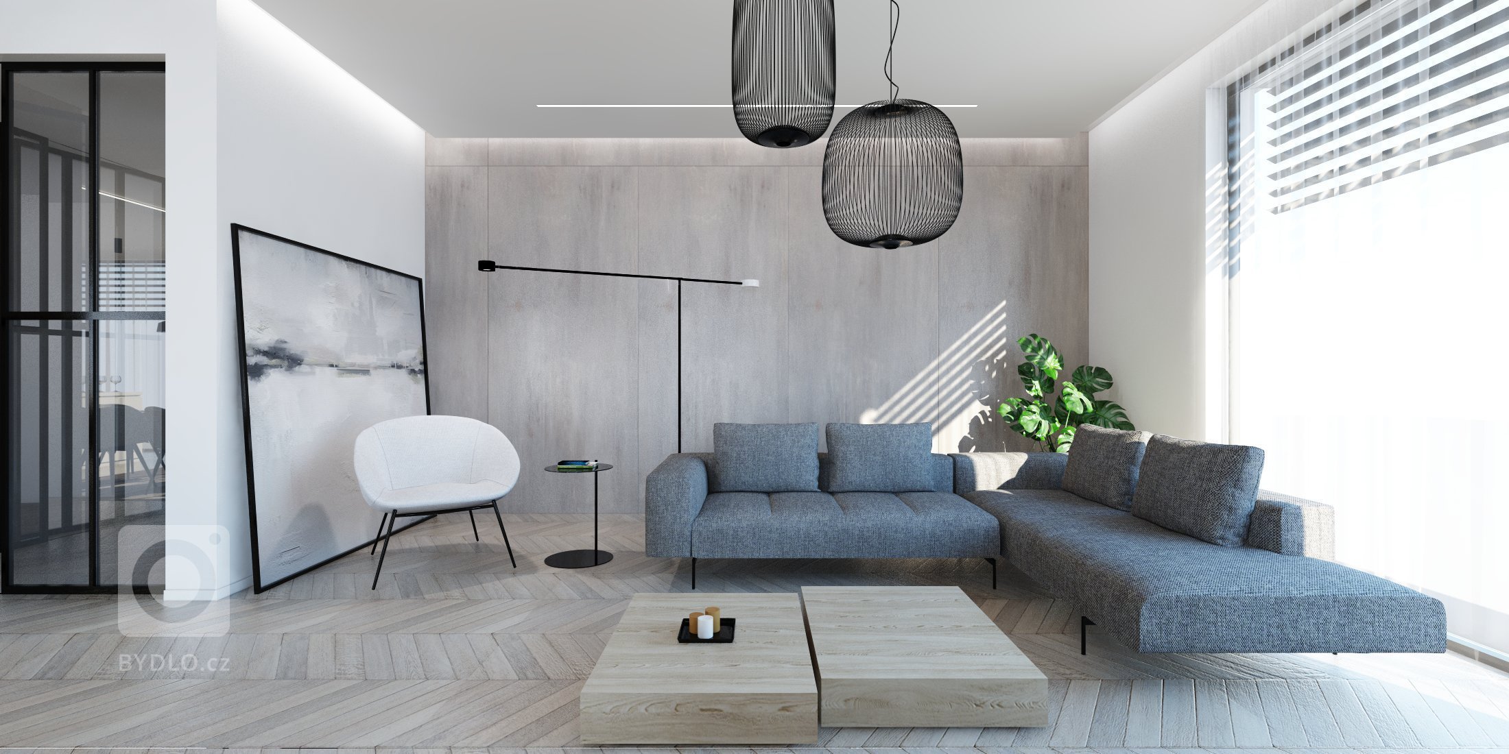 Minimalistický interiér rodinného domu,&nbsp;vyjadřuje touhu po volném prostoru s minimem nábytku.&nbsp;Čisté linie, jemné barvy, žádné vzory a jasné tvary.…