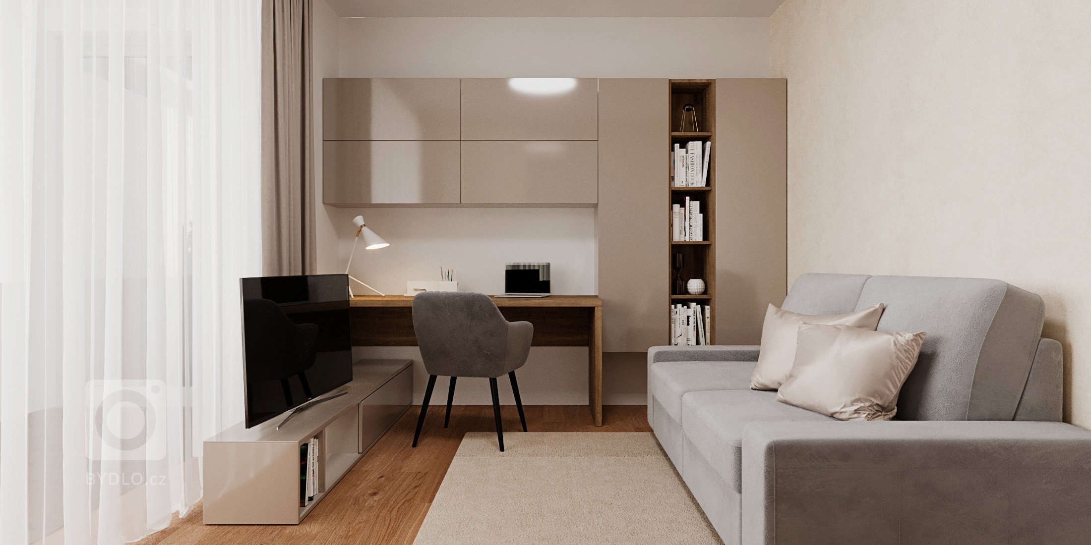 Elegantný byt v zemitých farbách.&nbsp;Dôležitou úlohou, ktorá súvisela s požiadavkou na jednoduchý čistý interiér, bolo vytvoriť dostatok úložných priestorov.…