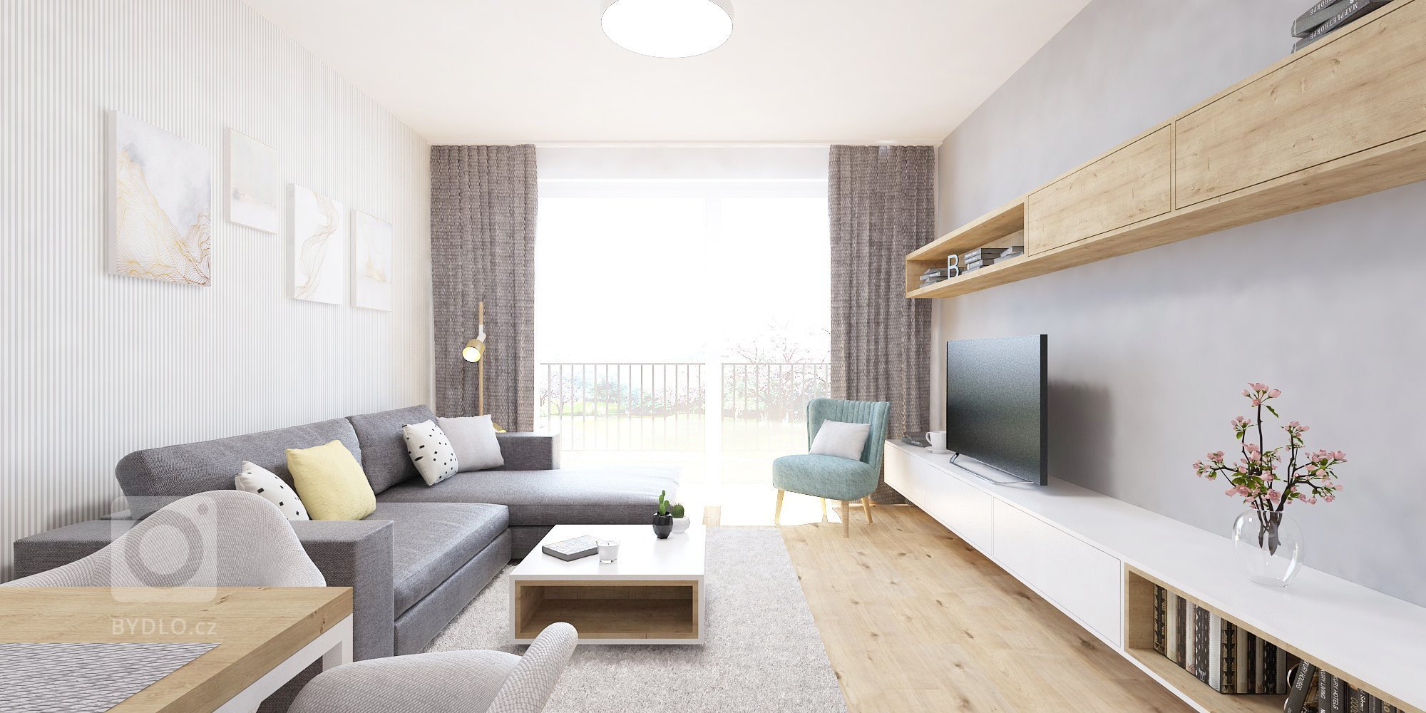 Nový interiér v projekte Slnečnice&nbsp;sa nesie v príjemnej a overenej kombinácii bielej farby a dreva. Elegantný podklad návrhu jemne ozvláštňujú prvky s…