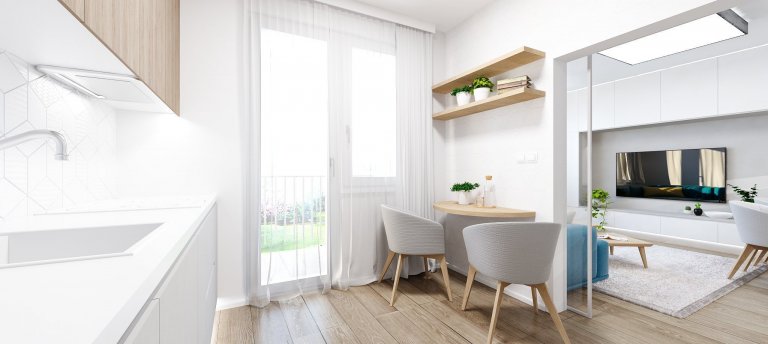 Zmodernizovali sme typický panelákový byt v Petržalke. Nadčasovosť, elegancia a designová sedačka v žiarivo petrolejovej farbe, ktorá vyniká na neutrálnom…