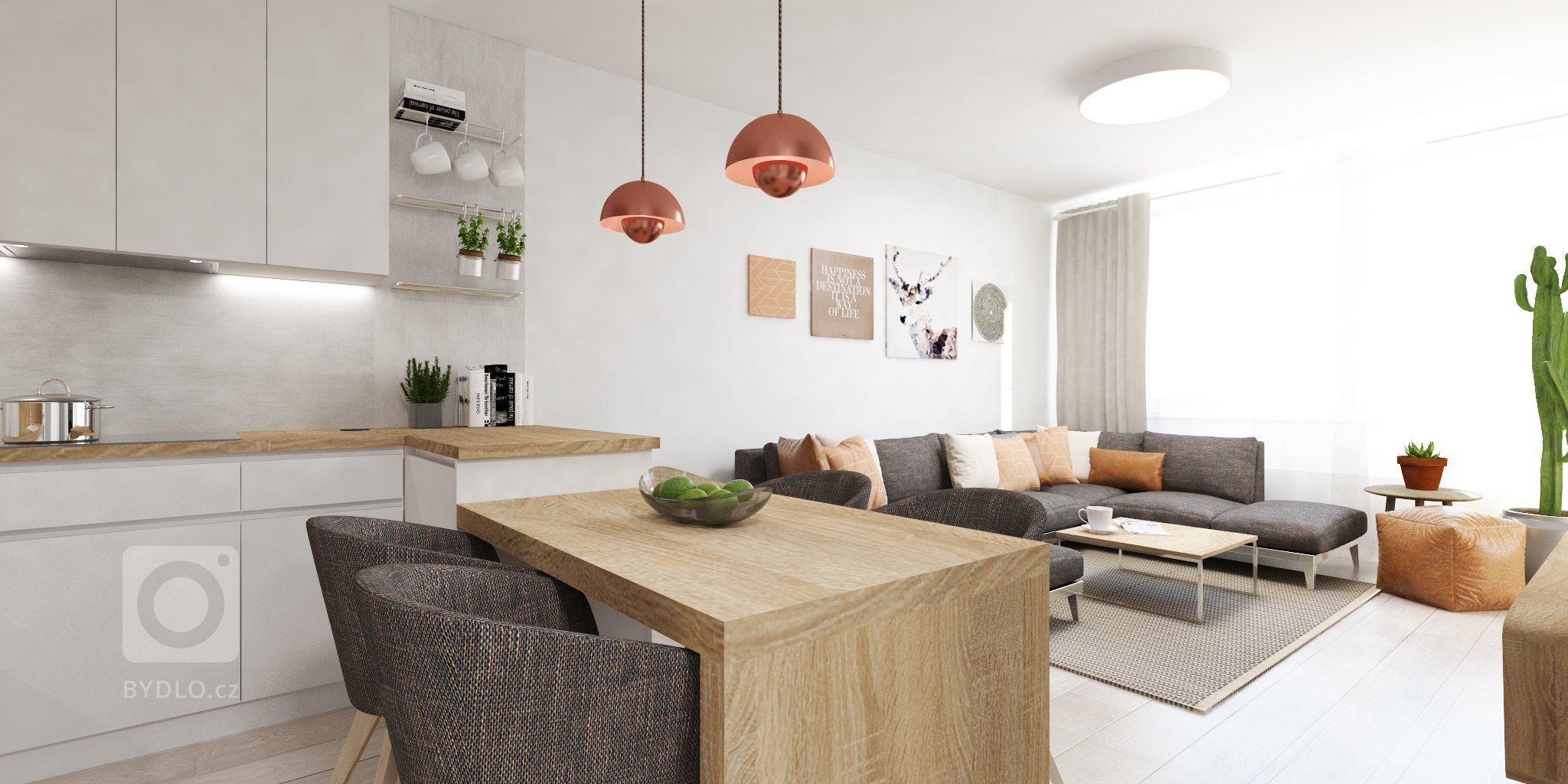 Elegantný 3 izbový byt v projekte&nbsp;Čerešne, ktorý Vás osloví svojou harmóniou farieb a materiálov, je najnovší interiér z našej dielne.&nbsp;
