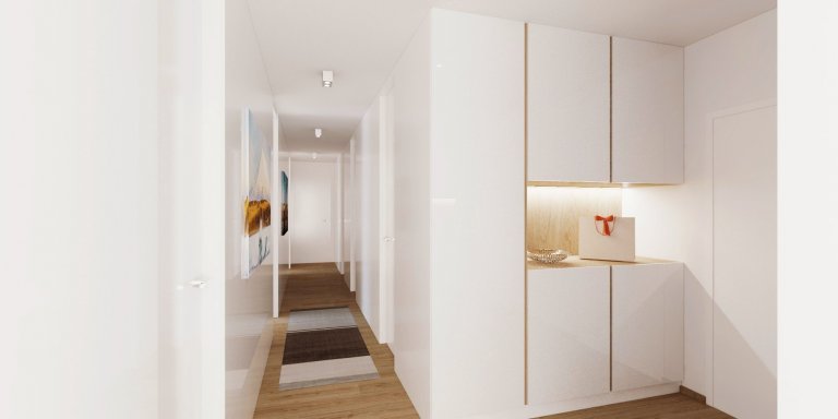 Celý interiér sme koncipovali v minimalistickom štýle, pričom sme kládli dôraz na farebnú a tvarovú jednoduchosť a docielili tým funkčný a nadčasový interiér.…