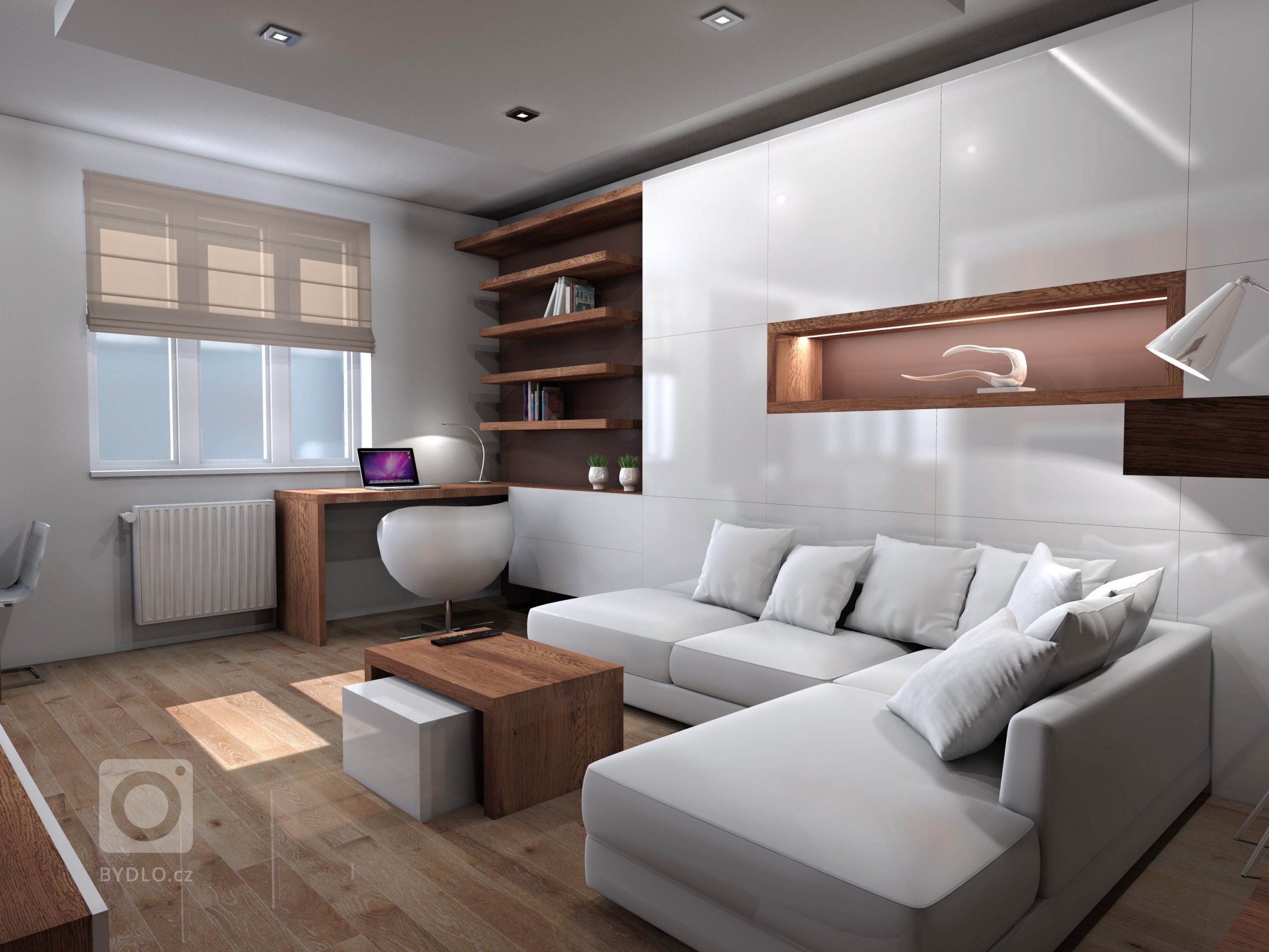 Obývací pokoj s kuchyňským koutem