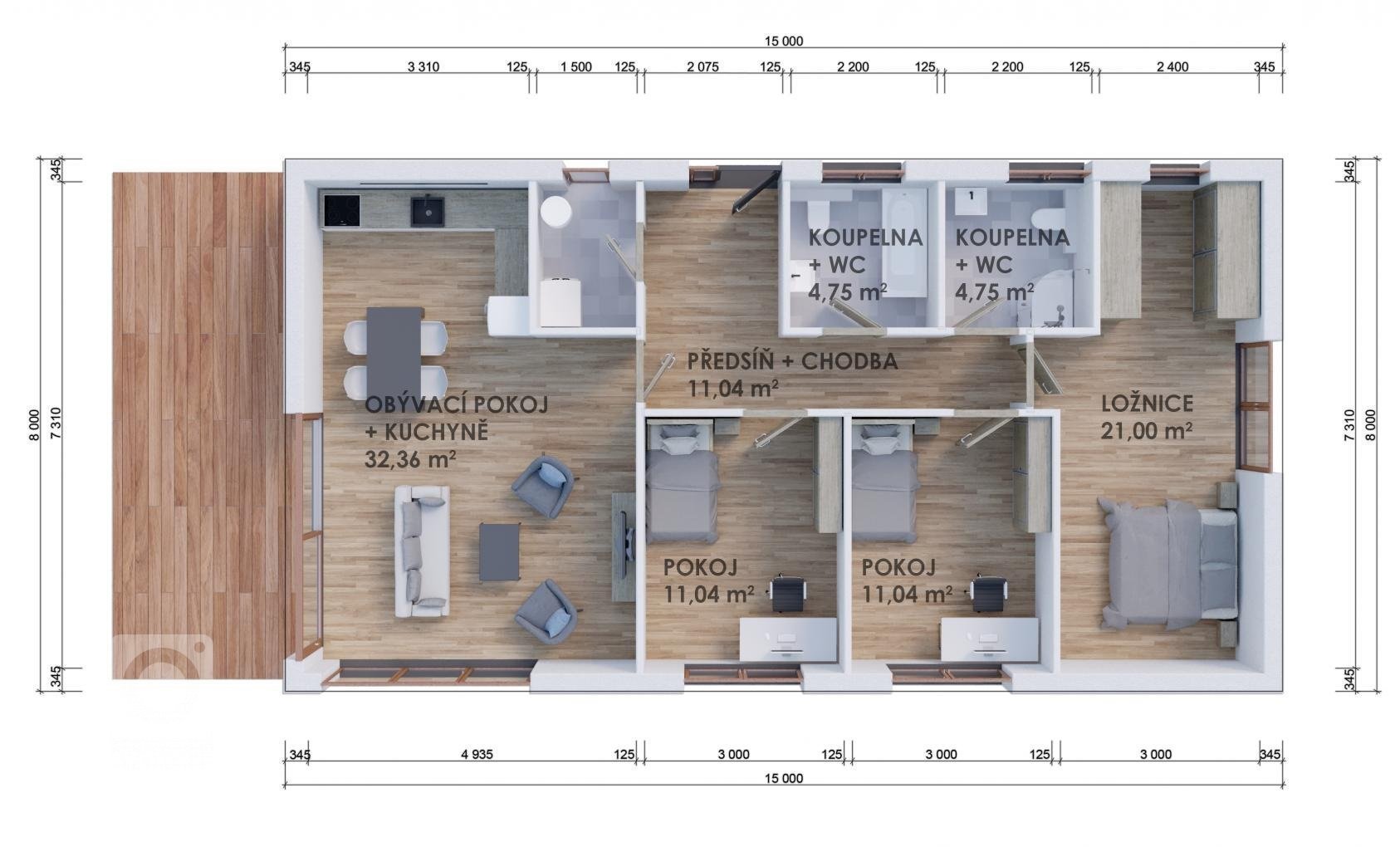 Popis

Dřevostavba Easy 113 je další z nových staveb, která vychází z půdorysu oblíbené typové dřevostavby Easy 96. Oproti EASY 96 je o 1 metr kratší, ale o…