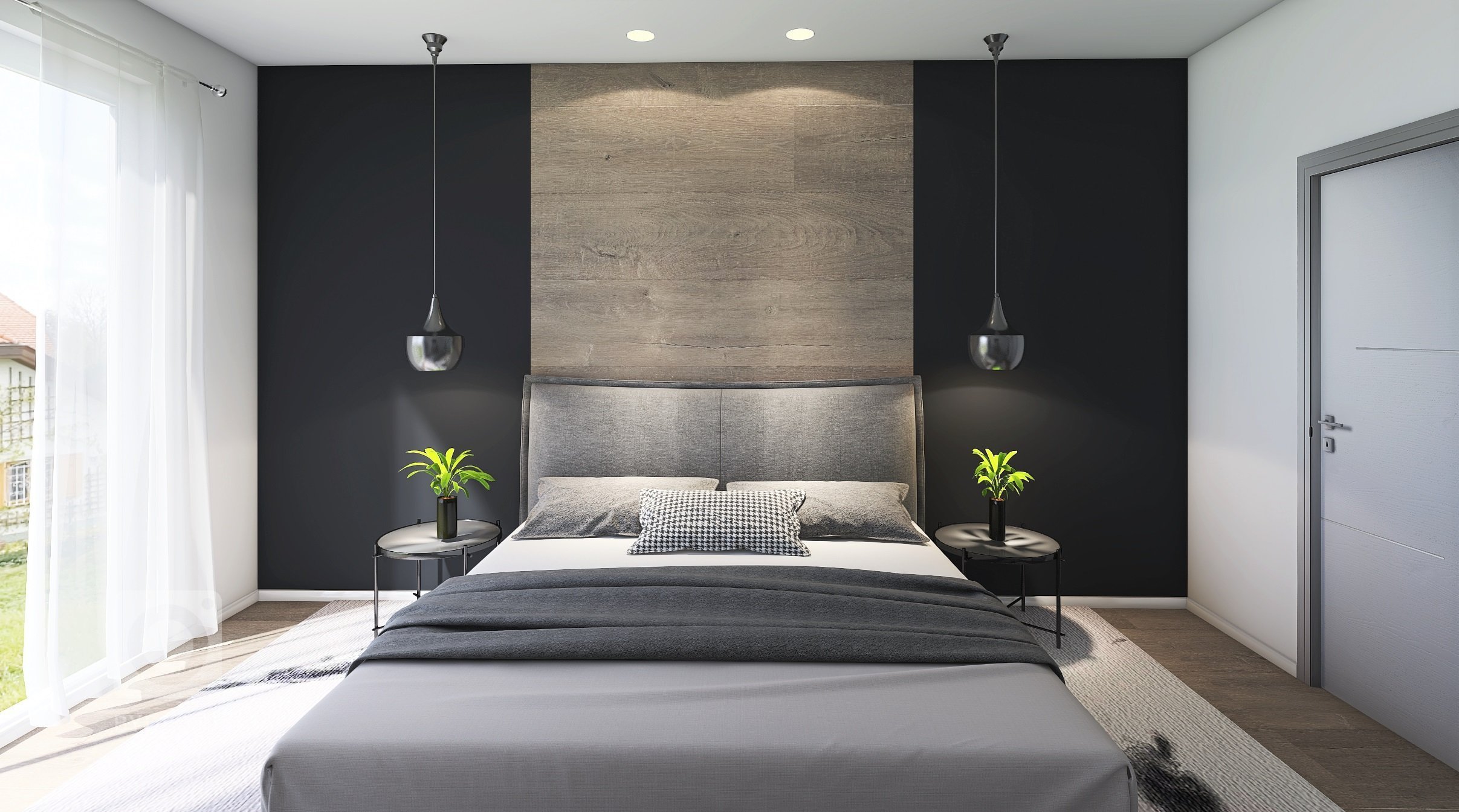 Moderní bungalov o dispozicích 5+kk s velkou terasou a saunou. Dominantou je prostorný obývací pokoj s kuchyňským koutem s velkou prosklenou plochou (HS portál…