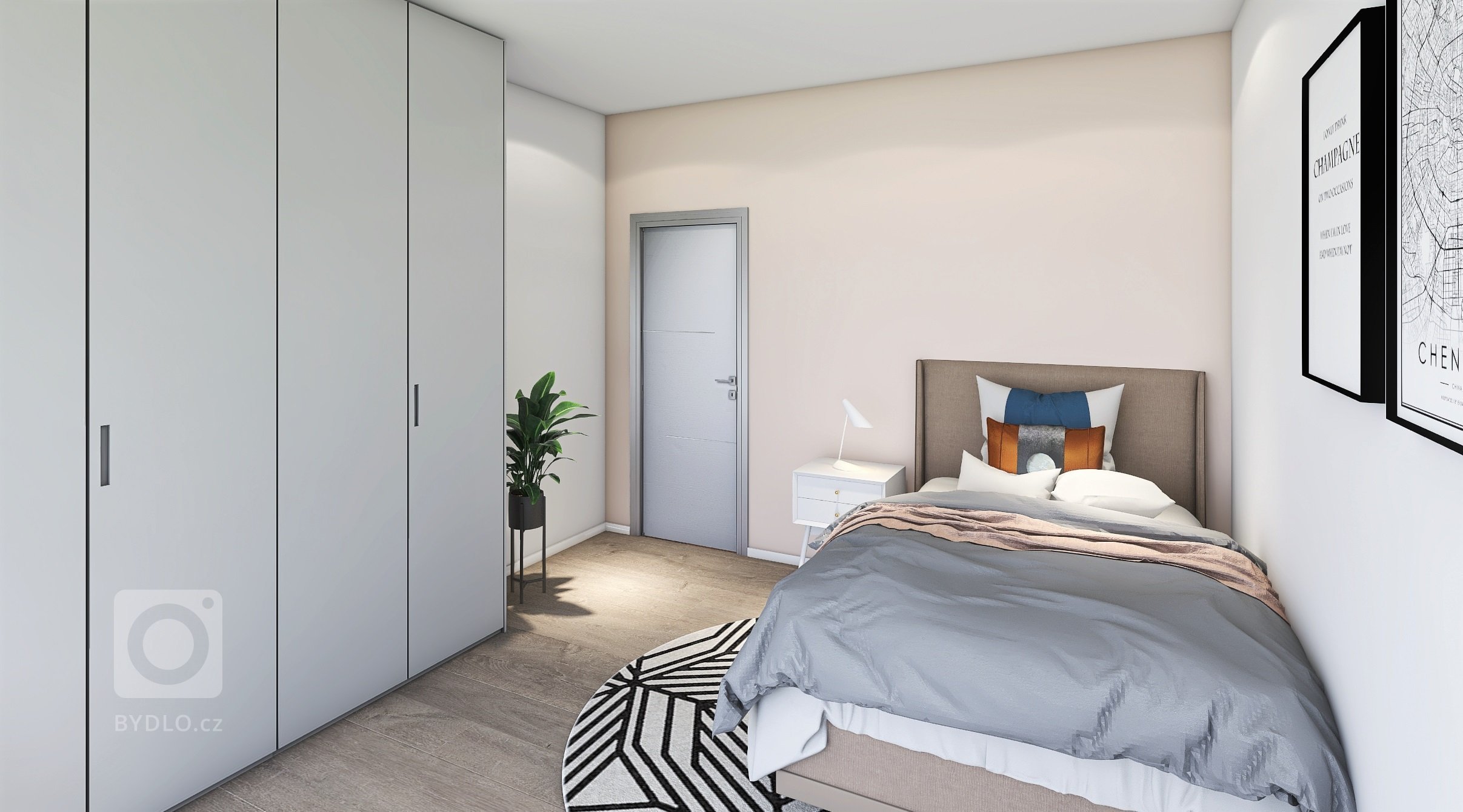 Moderní bungalov o dispozicích 5+kk s velkou terasou a saunou. Dominantou je prostorný obývací pokoj s kuchyňským koutem s velkou prosklenou plochou (HS portál…