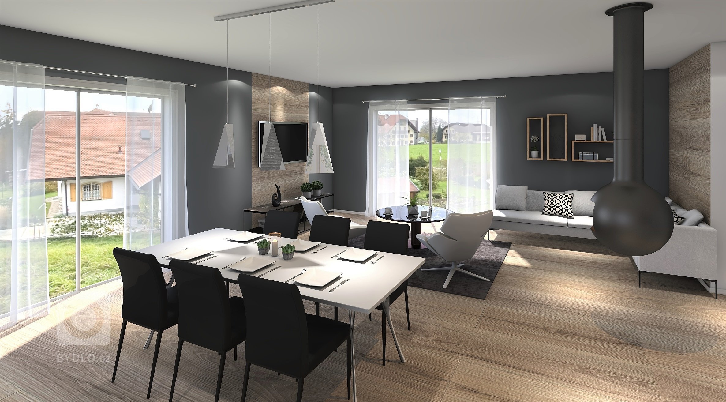 Patrová dřevostavba navržená v difuzně otevřené konstrukci. Prostorný dům je vhodný pro čtyř až pětičlennou rodinu. V&nbsp;přízemí se nachází velký obývací…