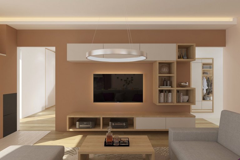 Členitá TV sestava