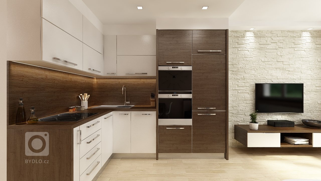 Byt se skládá z&nbsp;ložnice a obývacího prostoru. V hlavním obývacím prostoru na sebe navazují tři funkční zóny &nbsp;- kuchyňský kout, jídelní prostor a…