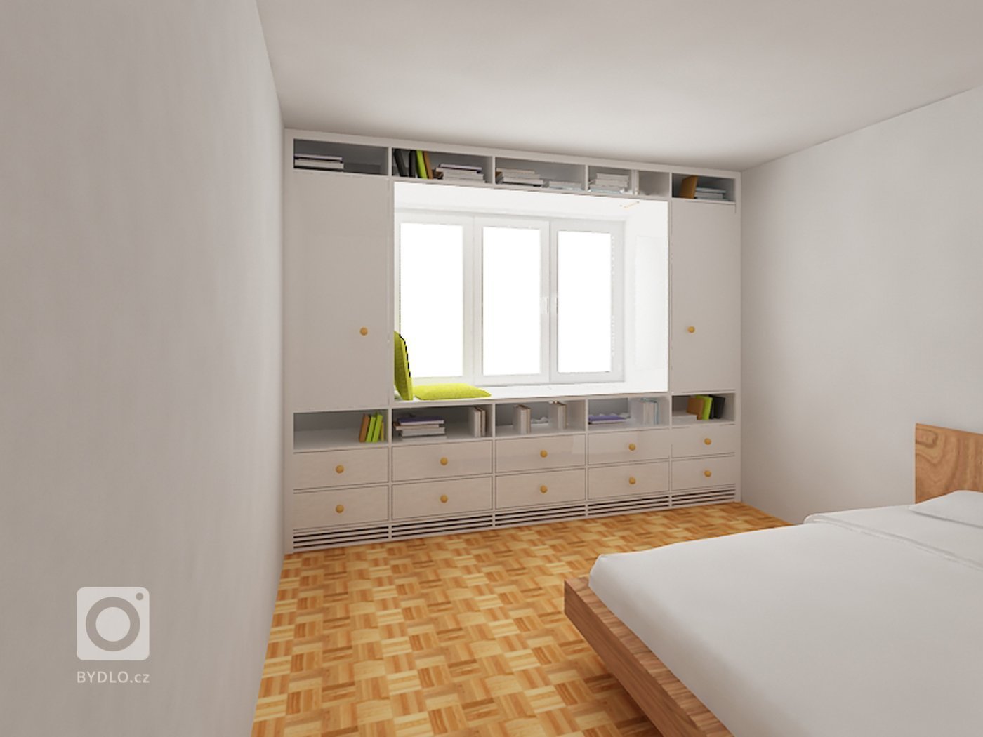 Změna dispozice bytu z 2+1 na 3KK

Koncepce:
- zvětšení prostoru předsíně a jeho prosvětlení přes koupelnu
- zvětšení koupelny
- pracovna/pokoj pro hosty
…