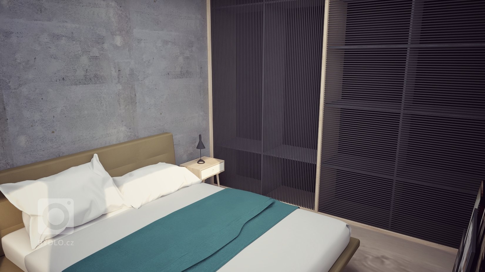 Zariadenie 2 - Izbového bytu v Bratislave v decentne industriálnom štýle.
