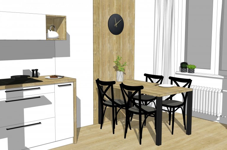 BYT V PANELOVÉM DOMĚ - ZMĚNA DISPOZICE, NÁVRH KUCHYNĚ A OBÝVÁKU
Jednalo se o kompletní rekonstrukci velkého bytu, kde jsme řešili především zásadní změnu…