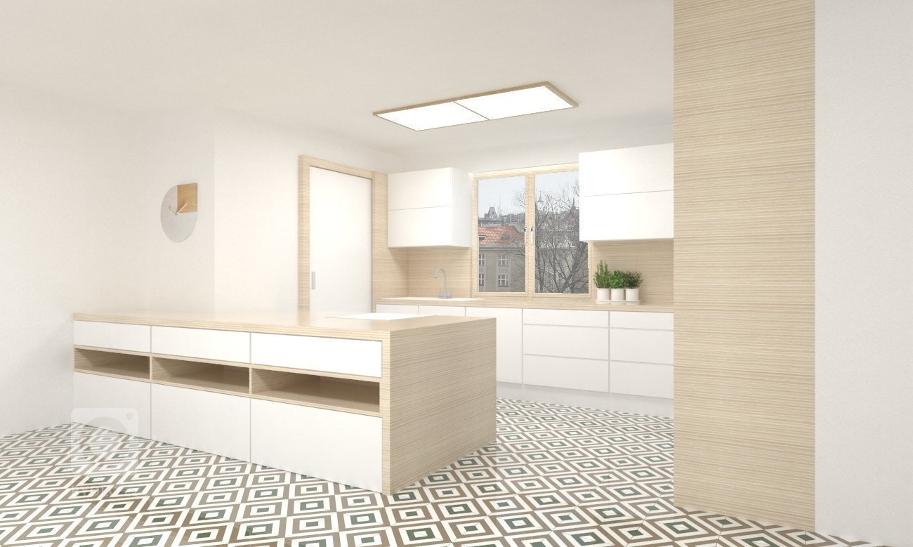 Vzhledem minimalistická přesto pocitově příjemná kuchyně prosvětluje dům v&nbsp;obci Srubec. Hlavní část kuchyně ve tvaru písmene L se pomocí ostrůvku…