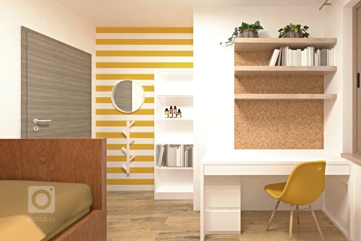 Dětský pokoj pro školačku má velmi malou plochu, proto bylo nutné při návrhu dbát na účelné využití prostoru. Zadáním majitelů bylo poskytnout školačce na malé…