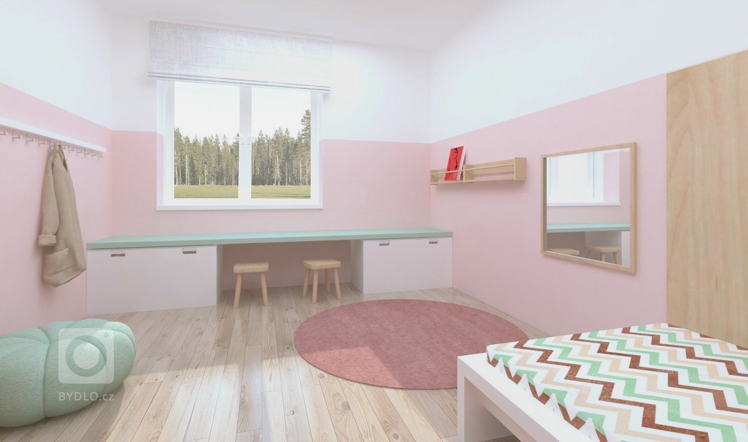 Dětský pokoj pro malou holčičku se rodiče rozhodli zařídit v&nbsp;oblíbené růžové barvě. Pokojíček pro předškolačku je vybaven zejména levnějším kupovaným…