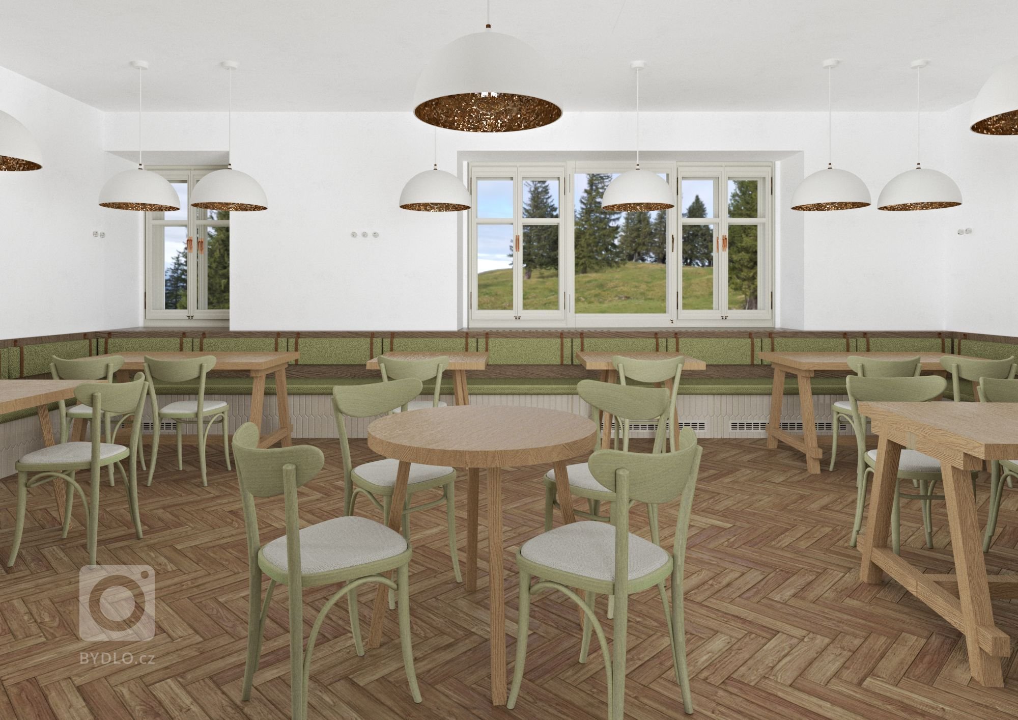 Rekonstrukce&nbsp;interiéru restaurace a kulturního domu v&nbsp;Dolním Dvořišti se nese v&nbsp;duchu klasické venkovské hospody. První podlaží slouží jako…