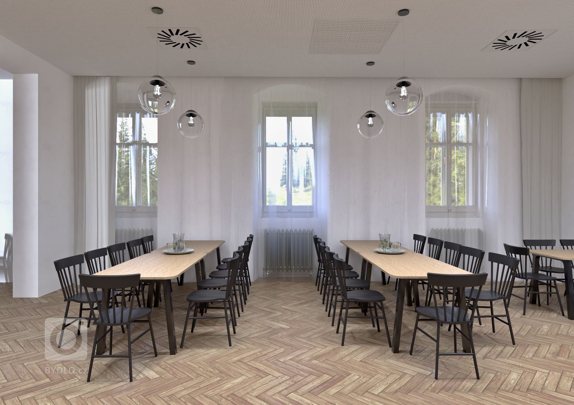 Rekonstrukce&nbsp;interiéru restaurace a kulturního domu v&nbsp;Dolním Dvořišti se nese v&nbsp;duchu klasické venkovské hospody. První podlaží slouží jako…