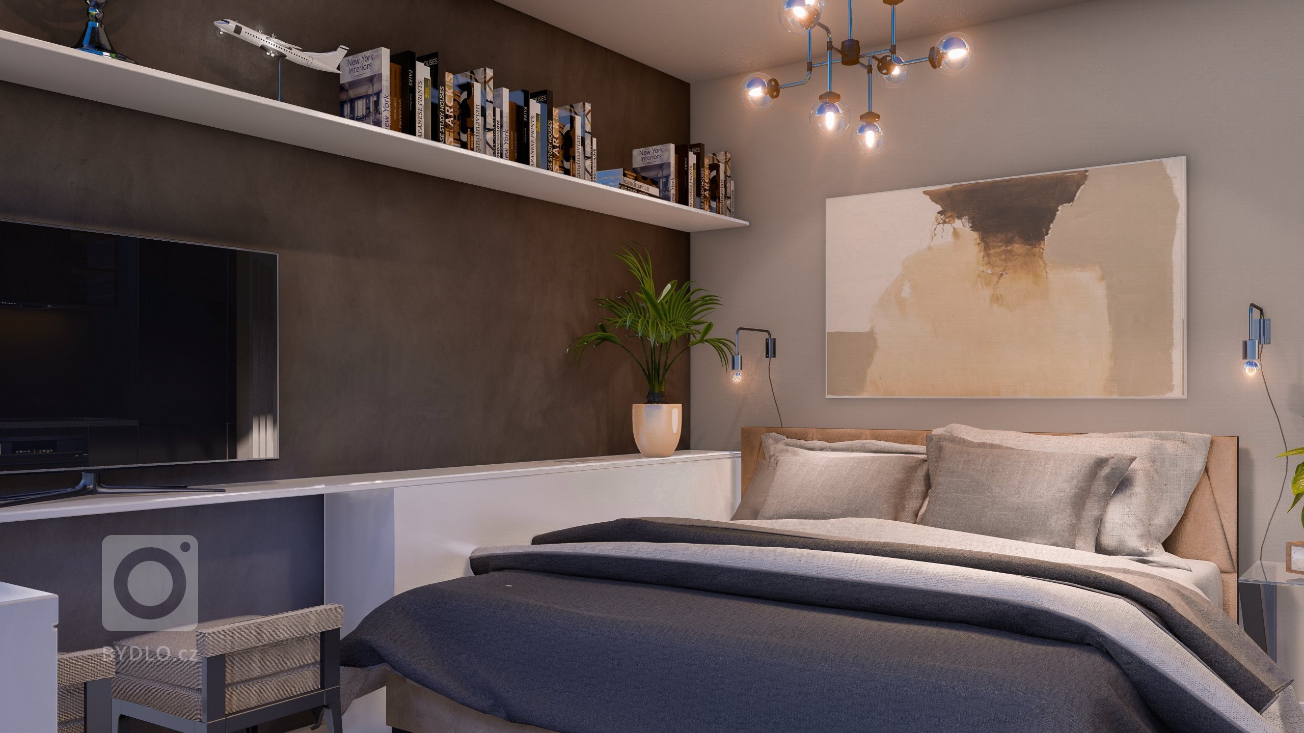 Moderní a přesto klasický. Takový je návrh interiéru jednopokojového bytu v centru Prahy, určeného ke krátkodobým pronájmům. Obývací část o rozloze necelých 18…