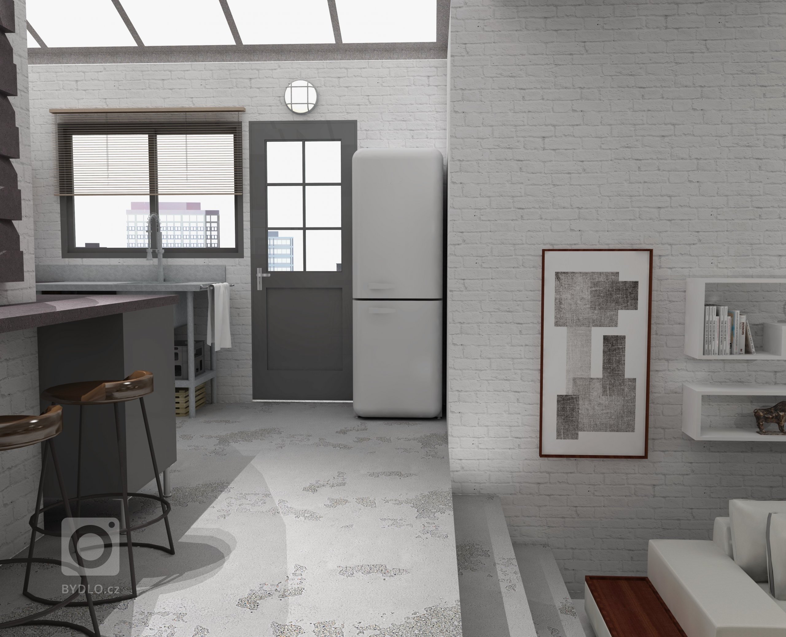 Světlost, přiznané architektonické prvky a originální dispozice - to jsou vlastnosti, které charakterizují návrh loftu v nejvyšším patře rekonstruované…