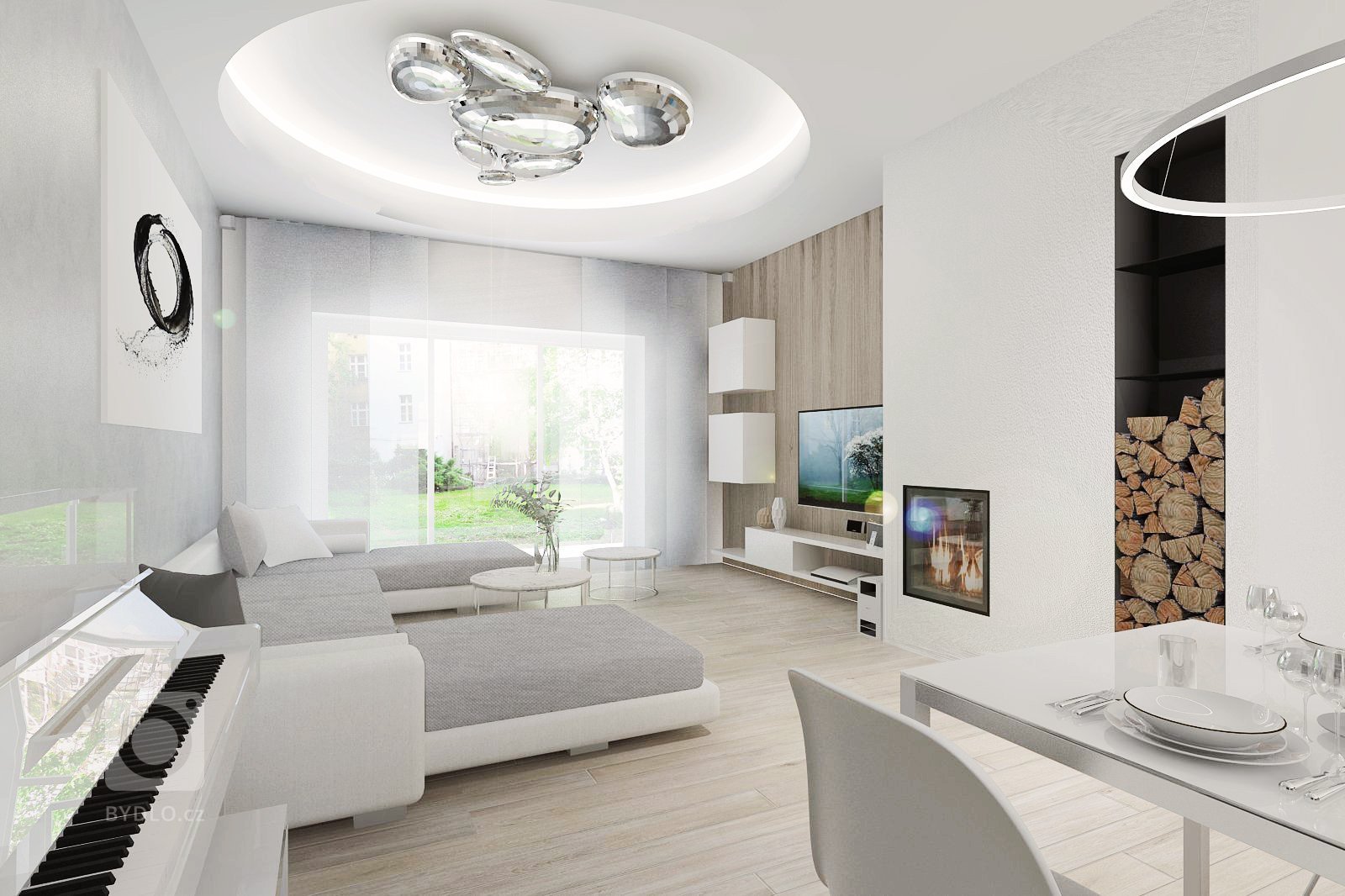 ... a promyšleným systémem osvětlení s možností stmívání