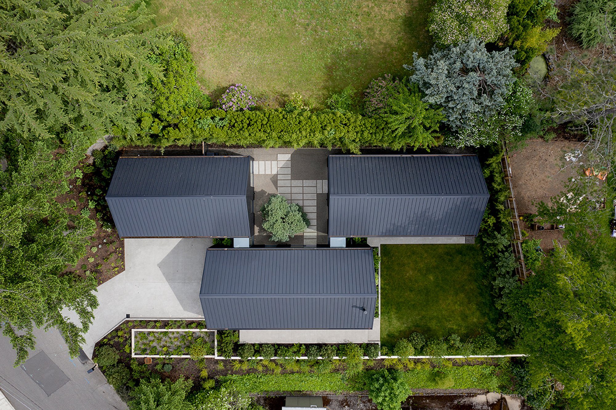 Černobílé bydlení v přírodě