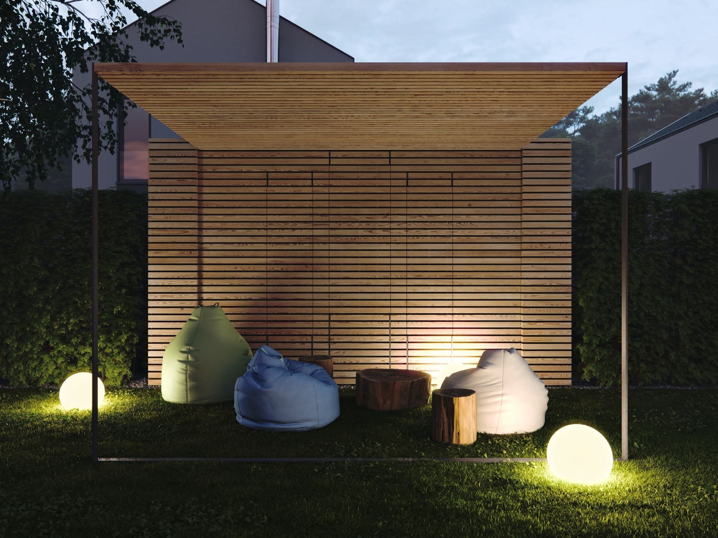 Chytrý plot v sobě ukryje pergolu, posezení či věšák na prádlo