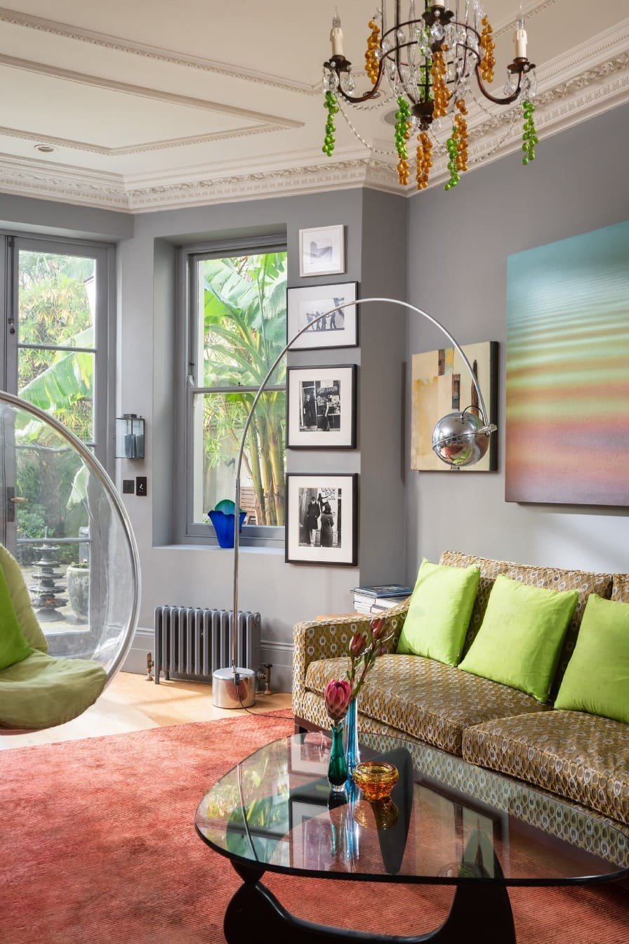 Eklektický interiér v Londýně